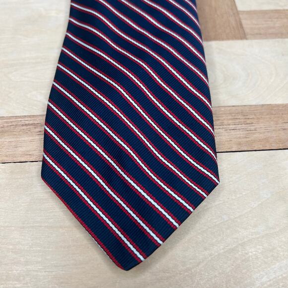 Vintage arc de triomphe Sears The Men's Store Tie Blue Red Striped - Picture 1 of 6